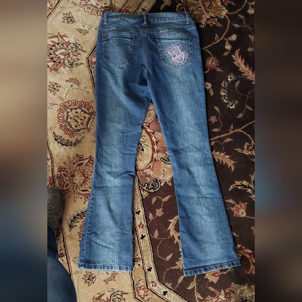 Southpole pink embroidered jeans